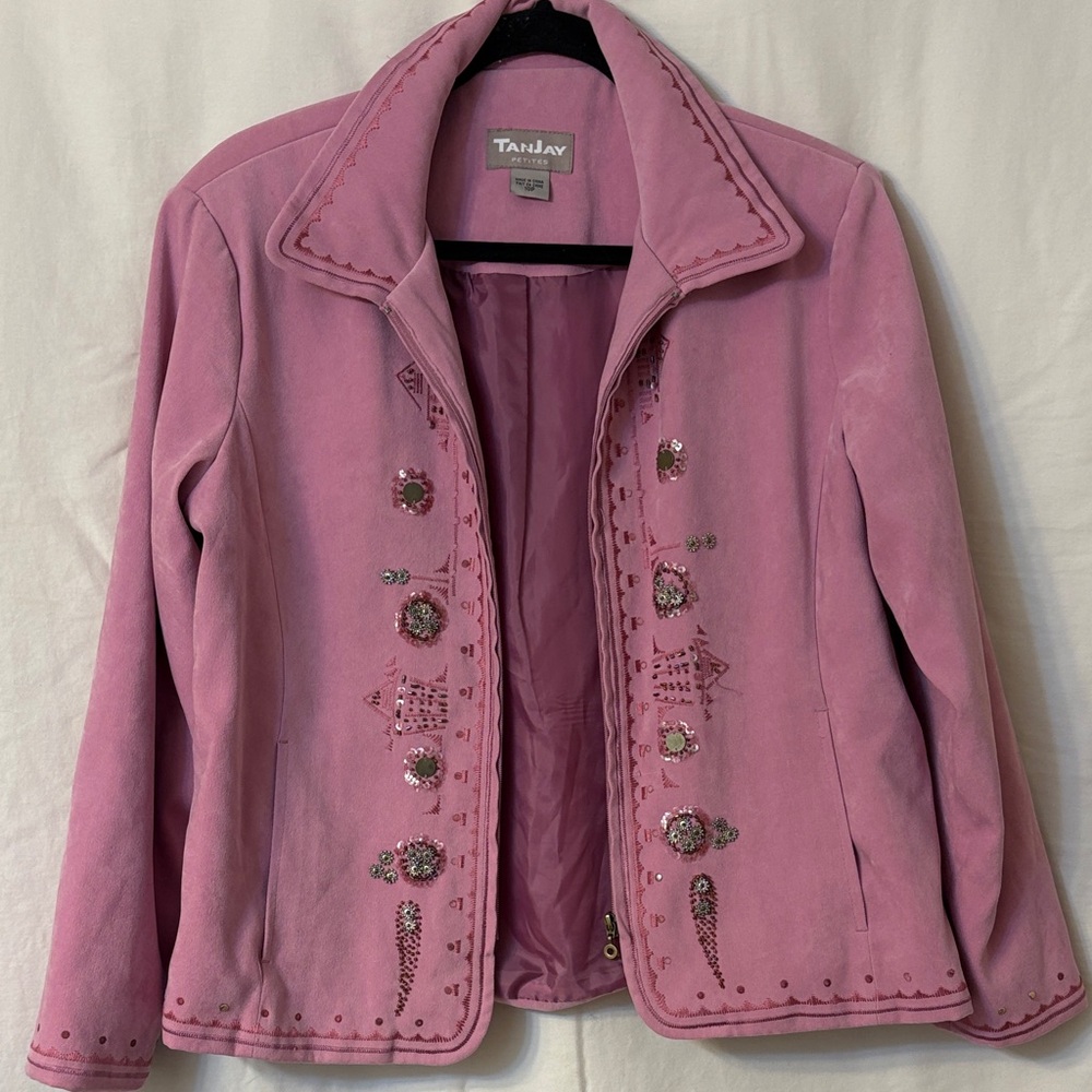 TanJay Rose Embellished Blazer